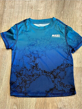 Reel Legends Reel-Tec Performance Tee Boys Size 4T Blue Performance Tee Like New